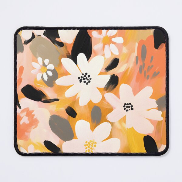 Item preview, Floral Symphony: An Orange Oasis with White Blossoms designed and sold by PeToCreative.