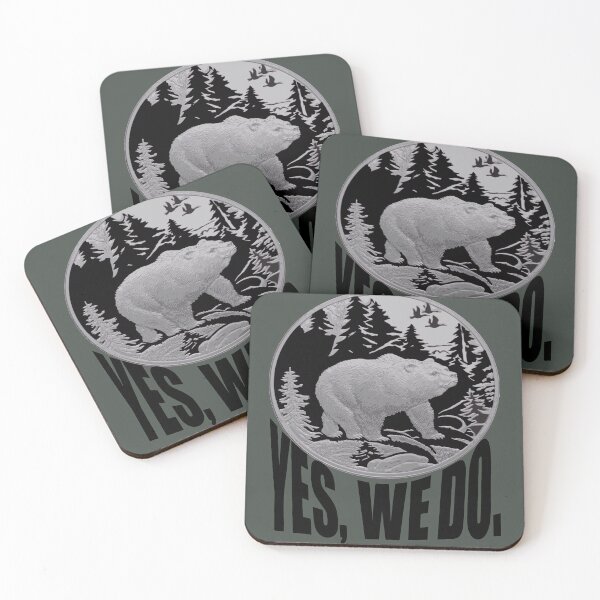 Item preview, Bear Strolling Through Pine Forest And Caption Yes We Do designed and sold by taiche.