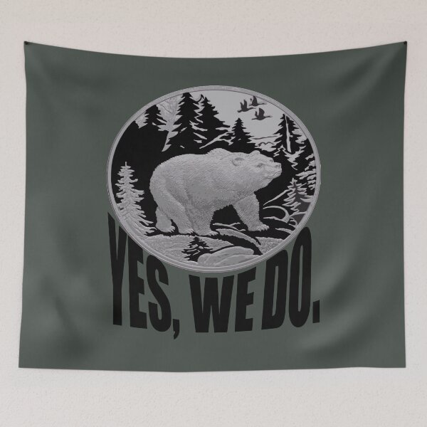 Item preview, Bear Strolling Through Pine Forest And Caption Yes We Do designed and sold by taiche.