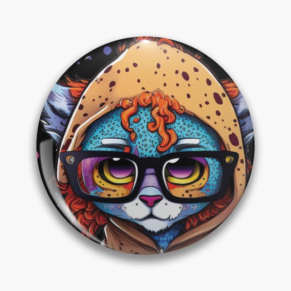 Item preview, Retro Anime-Style Cheetah Cub in Hoodie Bright Colors  designed and sold by Bits-X-Pieces.