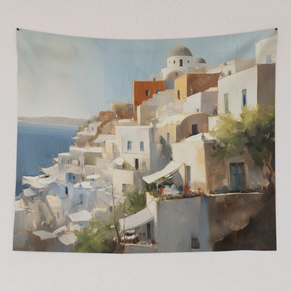 Aperçu de l'œuvre Santorin Oia Grèce créée et vendue par Vanover Designs.
