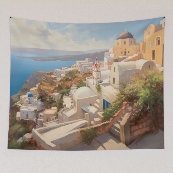 Aperçu de l'œuvre Santorin Oia Grèce créée et vendue par Vanover Designs.