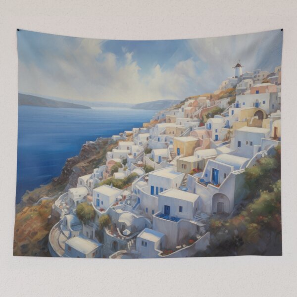 Aperçu de l'œuvre Santorin Oia Grèce créée et vendue par Vanover Designs.