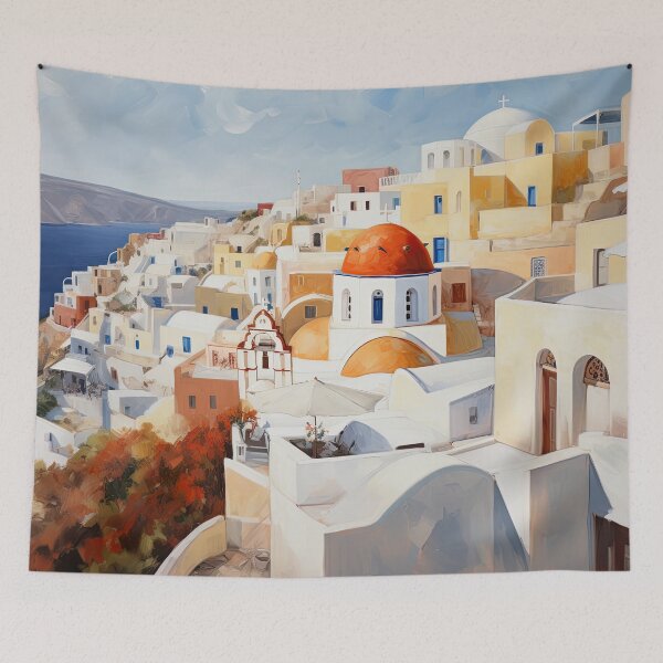 Aperçu de l'œuvre Santorin Oia Grèce créée et vendue par Vanover Designs.