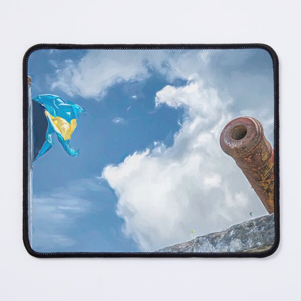 Item preview, Bahamian Flag and Cannon Atop Fort Fincastle  designed and sold by Debra Martz.