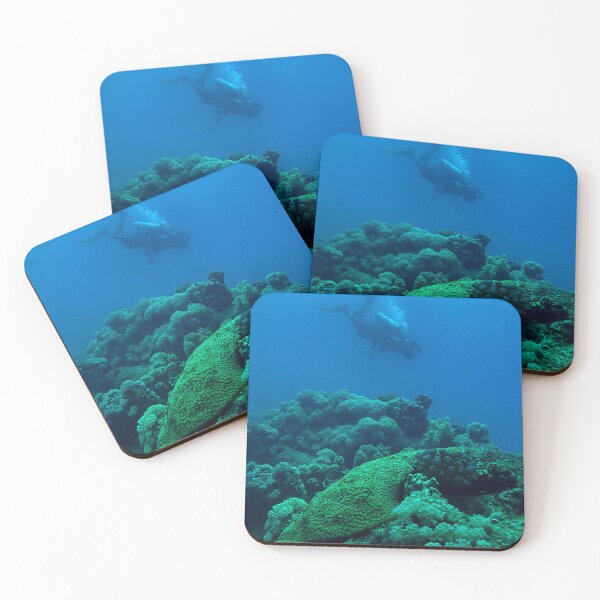 Item preview, Coral reef and scuba diver designed and sold by likbatonboot.