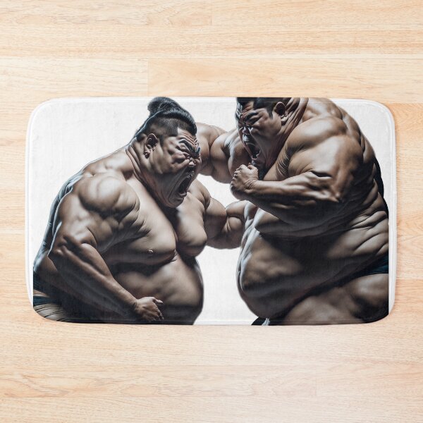 Item preview, Clash of Titans: Intense Sumo Wrestlers Engaged in a Fierce Battle designed and sold by RedArtG09.