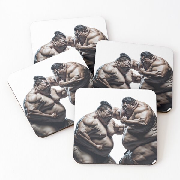 Item preview, Clash of Titans: Intense Sumo Wrestlers Engaged in a Fierce Battle designed and sold by RedArtG09.