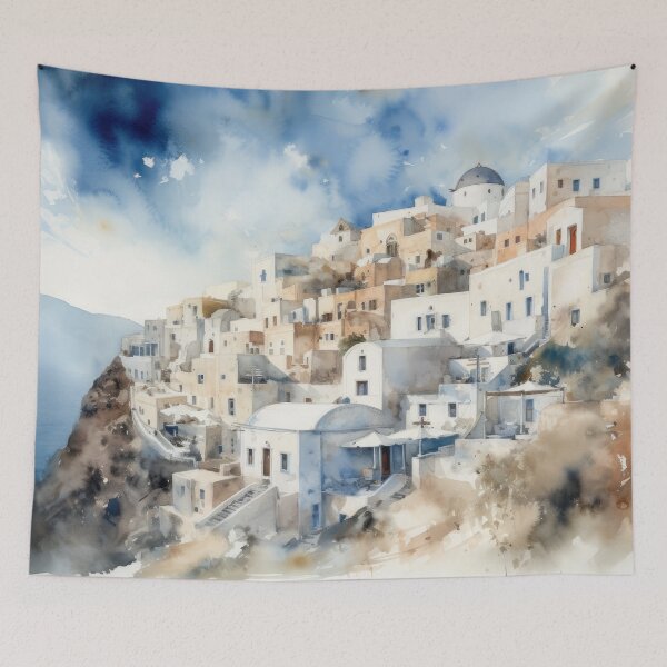 Aperçu de l'œuvre Santorin Oia Grèce créée et vendue par Vanover Designs.