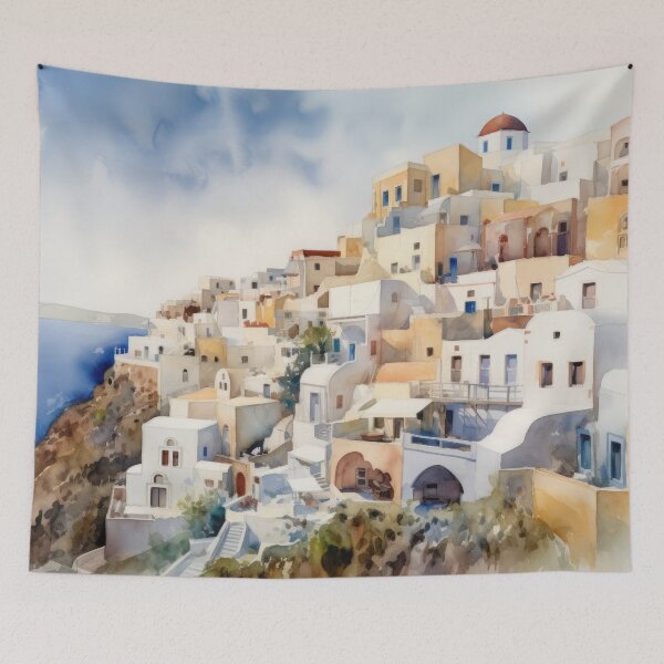 Aperçu de l'œuvre Santorin Oia Grèce créée et vendue par Vanover Designs.