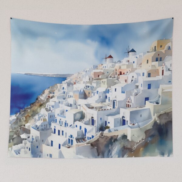 Aperçu de l'œuvre Santorin Oia Grèce créée et vendue par Vanover Designs.