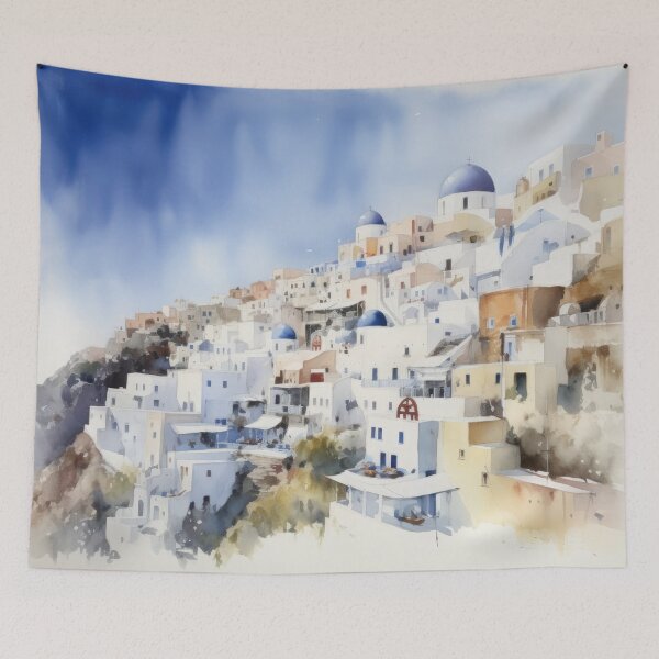 Aperçu de l'œuvre Santorin Oia Grèce créée et vendue par Vanover Designs.