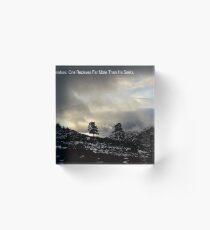 Scottish Highland Scene With John Muir Quote Acrylic Block