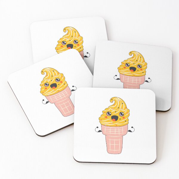 Item preview, Cute happy funny smilingIce cream with kawaii eyes designed and sold by Innamalinka.