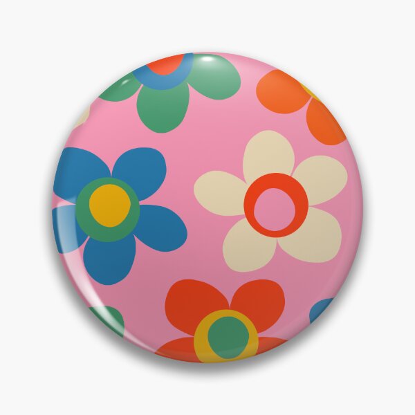 Item preview, Cheerful Maisie Flowers Colorful Floral Pattern on Pink designed and sold by kierkegaard.