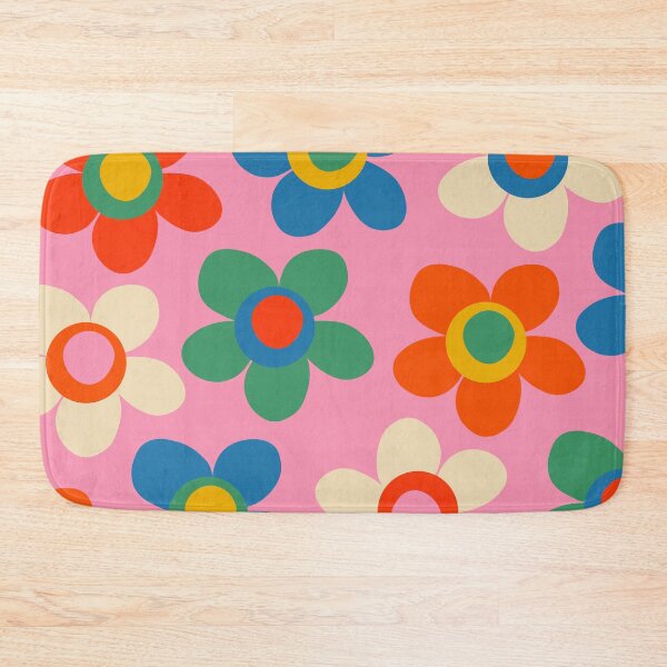 Item preview, Cheerful Maisie Flowers Colorful Floral Pattern on Pink designed and sold by kierkegaard.