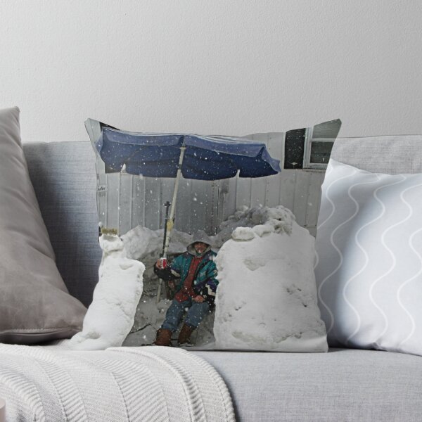Item preview, A Beach Umbrella In A Snow Storm designed and sold by Jane Neill-Hancock.