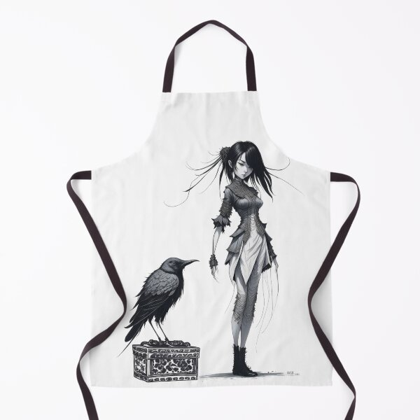 Item preview, Illustration Girl with her pet raven designed and sold by Arteligente.