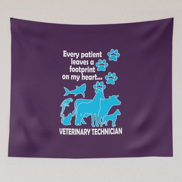 Item preview, Every Patient Leaves A Footprint On My Heart - Veterinary Technician designed and sold by flipper42.