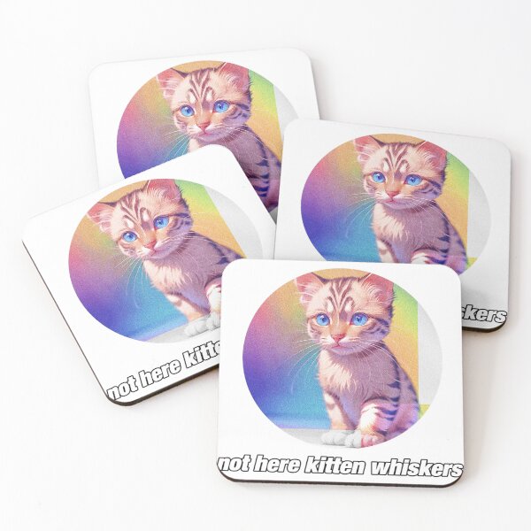 Item preview, Not Here Kitten Whiskers designed and sold by Lychee Design.