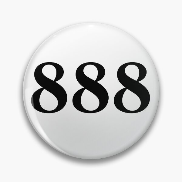 Item preview, 888 angel number modern handwriting designed and sold by sollunadesigns.