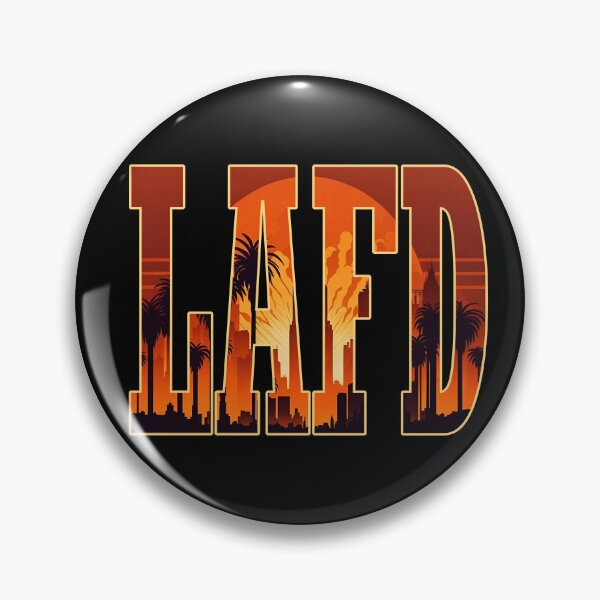 Item preview, Sunset LAFD Skyline Art Deco Los Angeles Fire Department City Silhouette Sunshine designed and sold by Thinline Fire Police EMS.