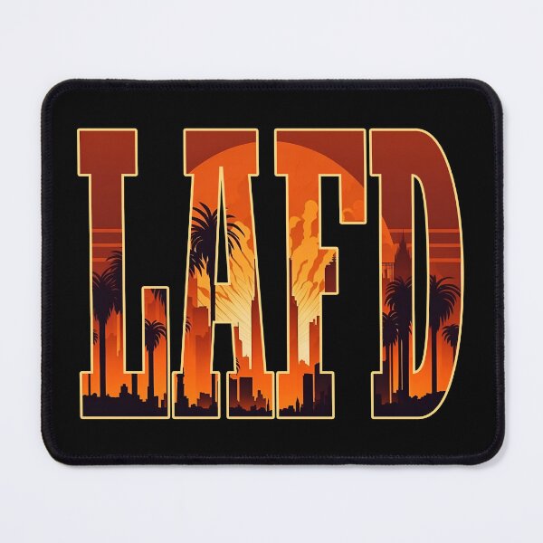 Item preview, Sunset LAFD Skyline Art Deco Los Angeles Fire Department City Silhouette Sunshine designed and sold by Thinline Fire Police EMS.