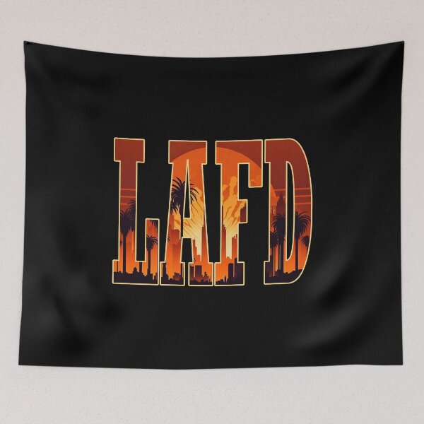Item preview, Sunset LAFD Skyline Art Deco Los Angeles Fire Department City Silhouette Sunshine designed and sold by Thinline Fire Police EMS.