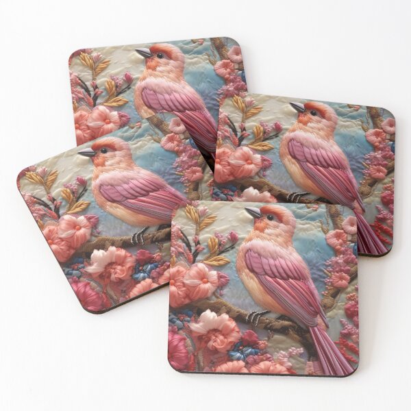 Item preview, Embroidery art flower and bird pattern poster 01 designed and sold by UnaWu533.