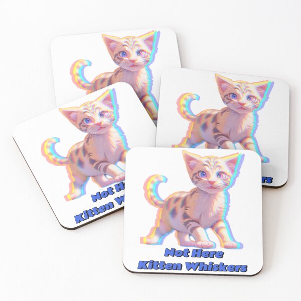 Item preview, Not Here Kitten Whiskers designed and sold by Lychee Design.
