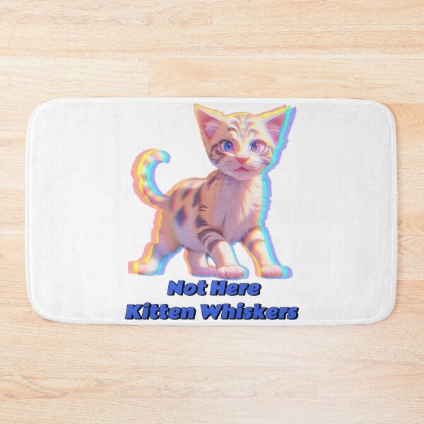 Item preview, Not Here Kitten Whiskers designed and sold by Lychee Design.