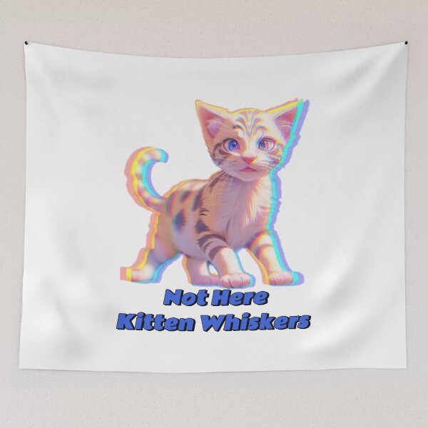 Item preview, Not Here Kitten Whiskers designed and sold by Lychee Design.