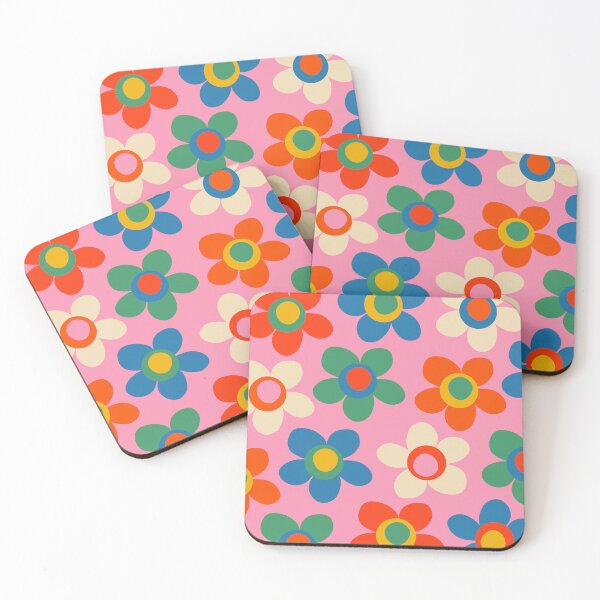 Item preview, Cheerful Maisie Flowers Colorful Floral Pattern on Pink designed and sold by kierkegaard.