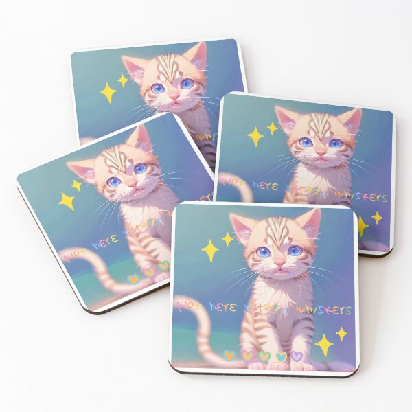 Item preview, Not Here Kitten Whiskers designed and sold by Lychee Design.