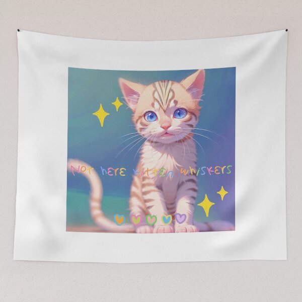 Item preview, Not Here Kitten Whiskers designed and sold by Lychee Design.