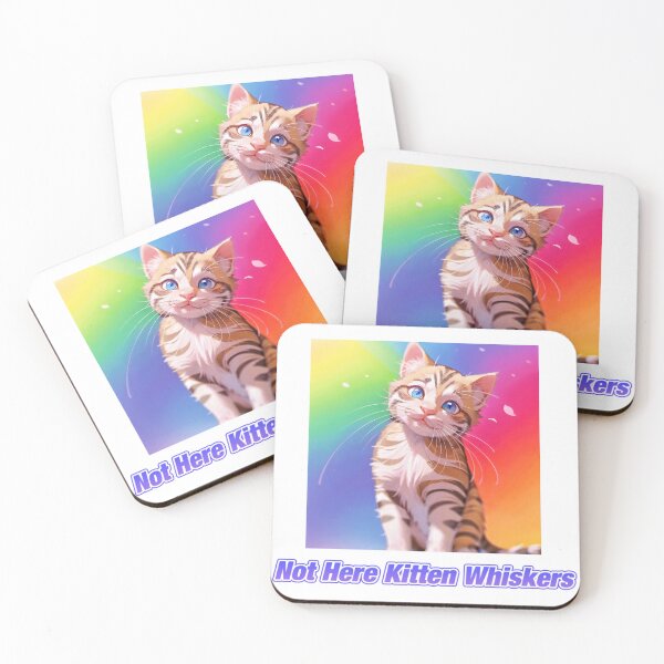 Item preview, Not Here Kitten Whiskers designed and sold by Lychee Design.