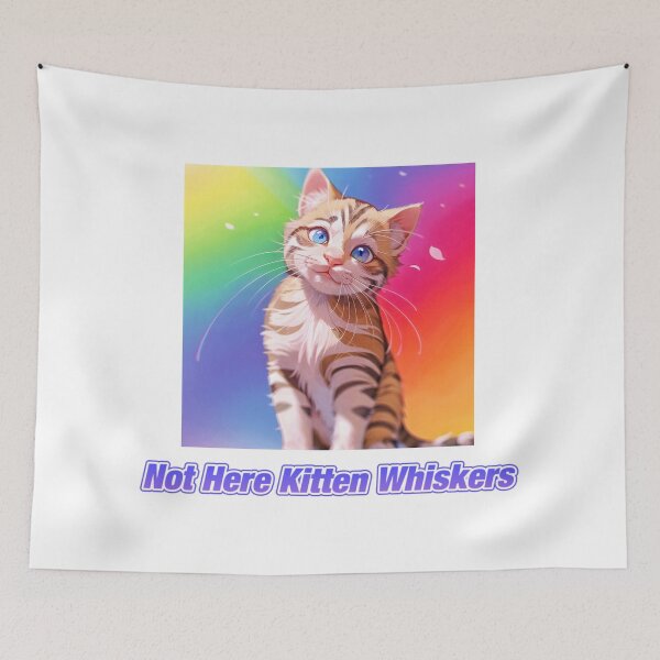 Item preview, Not Here Kitten Whiskers designed and sold by Lychee Design.