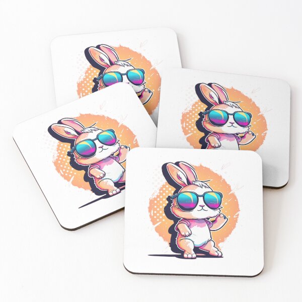 Item preview, A Rabbit with a Unique Look with glasses designed and sold by khaledahmed6249.