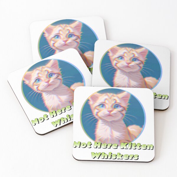 Item preview, Not Here Kitten Whiskers designed and sold by Lychee Design.