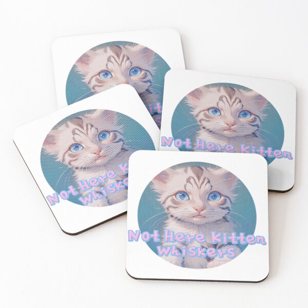 Item preview, Not Here Kitten Whiskers designed and sold by Lychee Design.
