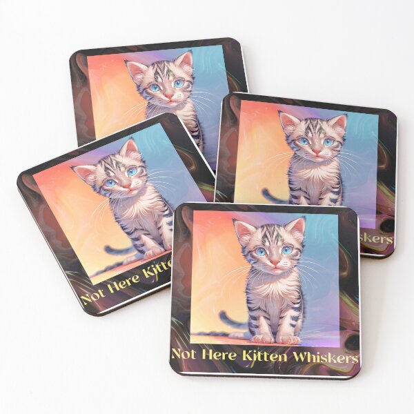 Item preview, Not Here Kitten Whiskers designed and sold by Lychee Design.