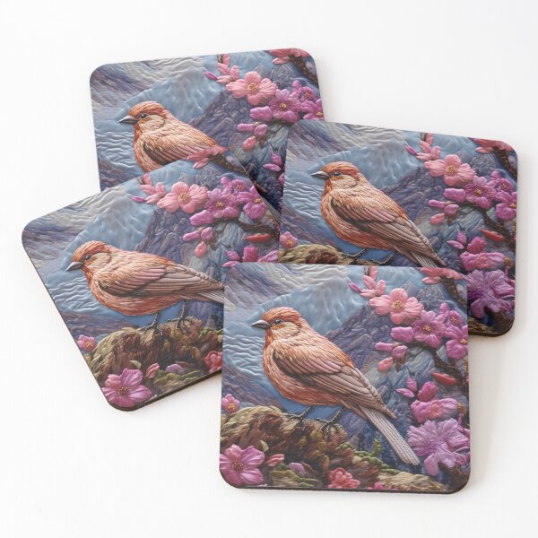 Item preview, Embroidery art flower and bird pattern poster 02 designed and sold by UnaWu533.