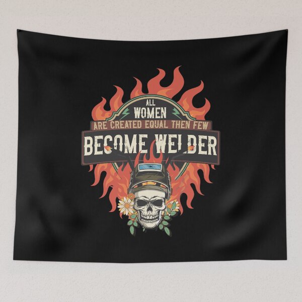 Item preview, Welders skull woman sarcastic floral retro quote vintage design  designed and sold by HomeCoquette.