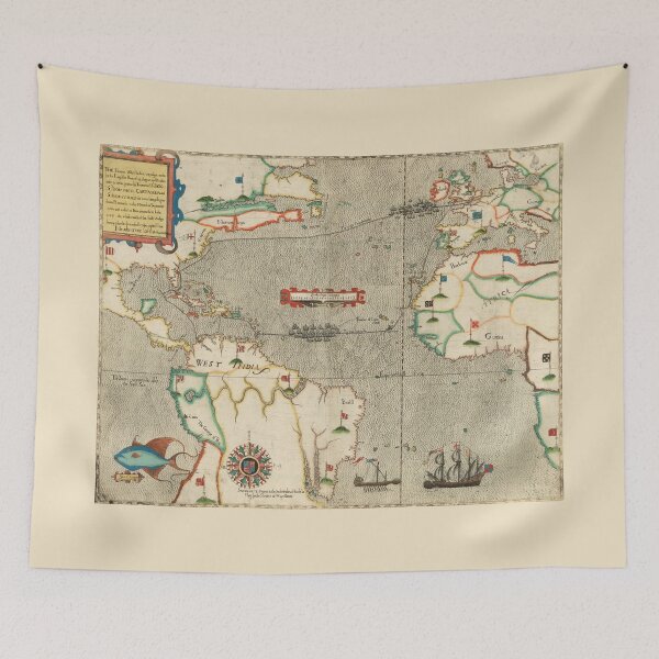 Item preview, Map Of The Route Of Sir Francis Drake 1585 designed and sold by Julio Benitez.