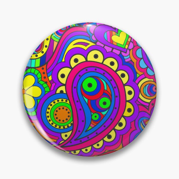 Item preview, Colorful psychedelic hippie flower power design designed and sold by Alondra.