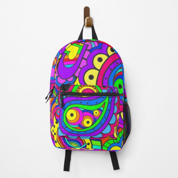Item preview, Colorful psychedelic hippie flower power design designed and sold by Alondra.