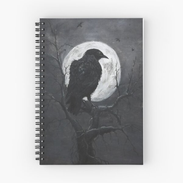 Item preview, Cuervo y la luna designed and sold by ARTdrawingmarin.
