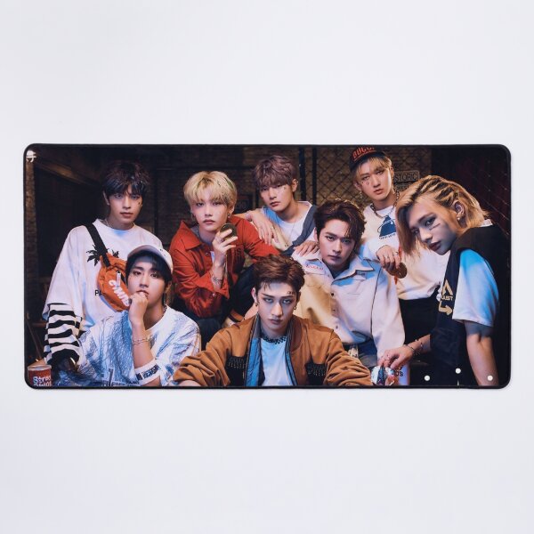 Item preview, SKZ Stray Kids skz kpop pink poster maxident case 143 bang chan lee know changbin hyunjin han seungmin jeongin maxident poster designed and sold by Kpop-Noona.