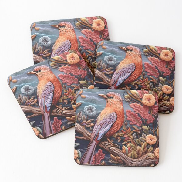 Item preview, Embroidery art flower and bird pattern poster 05 designed and sold by UnaWu533.