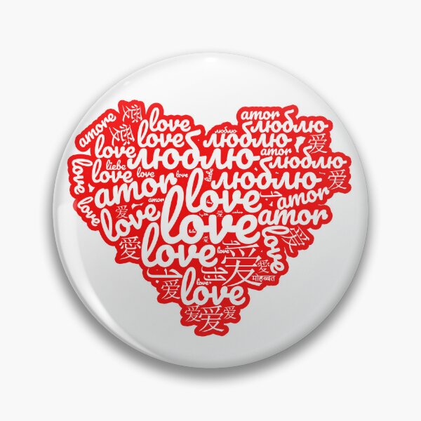 Item preview, Love World Languages Heart Design designed and sold by Pikmi.